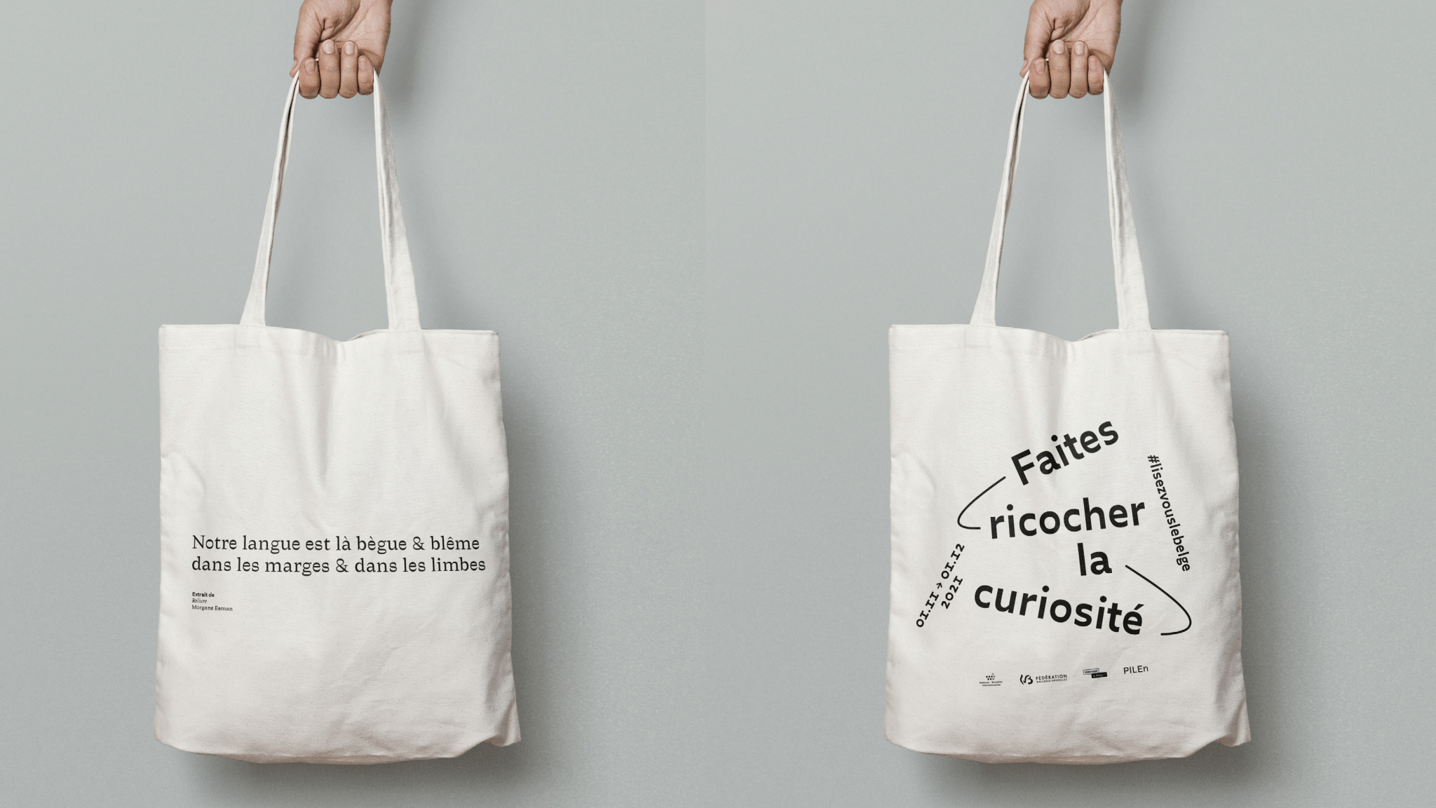 Exemple Totebag "Lisez-vous le belge ?" 2021 (c) Paul Mathieu