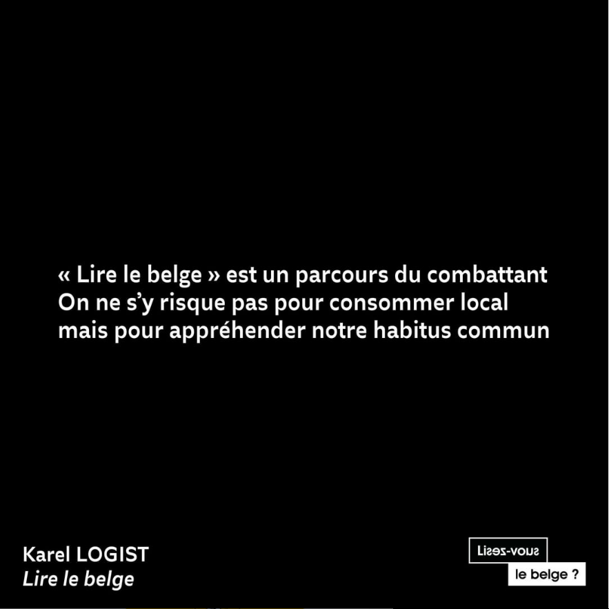 Extrait Instagram "Lisez-vous le belge ?" 2021 (c) Karel Logist